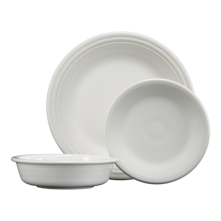 Fiesta 3 Piece Classic Dinnerware Set, Service for 1 & Reviews Wayfair